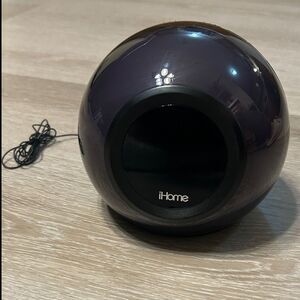 iHome iBT29 Sphere Bluetooth Clock Radio Speaker w Multicolored Light Display